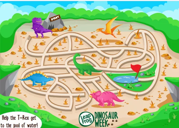 Leapfrog Help T-Rex Get The Water Maze
